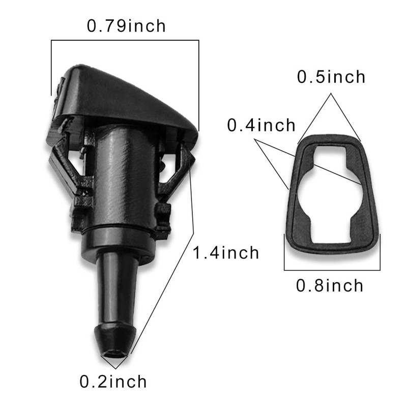 Gorniloxam Windshield Washer Nozzles, Replacement for Chrysler for Jeep for