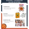 DolliBu Rainbow Bear Stuffed Animal with Basketball Plush – Soft