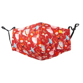 Spring Notion Reusable Washable Festive Christmas New Year Cotton Cloth Face Mask for Adults and Kids Nutcracker Ballerina Red L