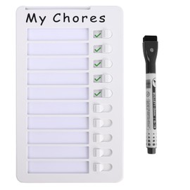 Magnetic Dry Erase Chore Chart for Kids Multiple Kids Checklist Board for ADHD, Daily Routine, Morning Routine with a Pen (My Chores)