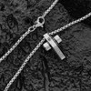 RepaTime Men Silver Cross Necklace, Stainless Steel Christian Cross Pendant