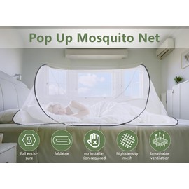 Gugxiom 78 * 32 * 22 Pulgadas Tienda, Mosquitera Plegable Portátil, Camping con Fondo de Red, para Cama Camping Viaje Patio (Negro con Fondo)