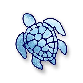 Vinyl Junkie Graphics Sea Turtle Decal/Sticker (ice)