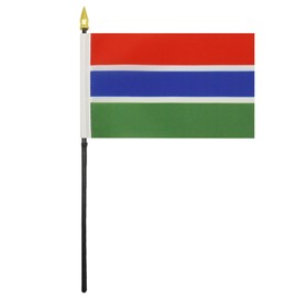 AZ FLAG - Table Flag Gambia - 15 x 10 cm Golden Splice - Gambian Table Flag 10 x 15 cm - Flags