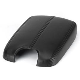 Black Center Console Cover Armrest Lids w/Base for Honda Accord 2008-2012, PU Leather & ABS Plastic