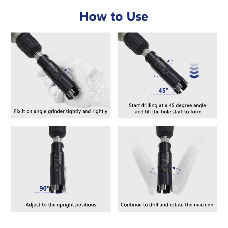 Diamond Core Drill Bits for Hard Stone Concrete Granite Marble,