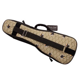 MUSIC FIRST Canvas Vintage Style "Fortune Cats (Maneki Neko)" Ukulele case ukulele bag ukulele gig bag (21 inch Soprano, Fortune Cats)
