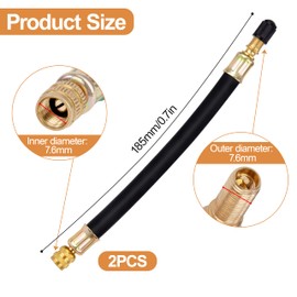 QIMEI-SHOP Rubber Extension for Tyre Valve Adapter Flexible Tyre Valve Extension for Universal Cars Trucks Motorcycles Bicycles 180 mm Pack of 2