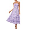 Womens Square Neck Sun Dresses 2025 Summer Floral Print Tiered