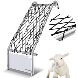 Wonderjune Deck Chair for Sheep Metal Sheep Chair Hoof Trimming Heavy Duty Goat Stand with Webbing Adjustable Width 10-16 Inch Livestock Handling Supplies for Hoof Trimming Lamb, 55.1" x 20.9"