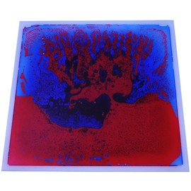 Art3d 1-Pack Liquid Dance Floor Colorful Home Decor Tile, 11.8" x 11.8" Blue-Red