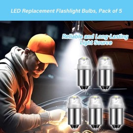 Unbranded 2 Pack Flashlight Bulbs 30 Lumen 3-Volt LED PR6 Replacement Bulb for Flashlights