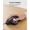 Nulea M509 Trackball Mouse Wired, Ergonomic Design, Easy Thumb Control,