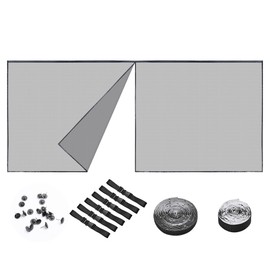 Yescom 16x7 Ft Mesh Magnetic Garage Door Screen Single Car Touch-Less Magnetic Screen Door Weighted Bottom for Car Garage Patio Porch