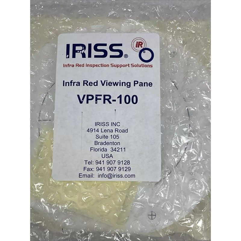 IRISS VPFR-100 Infrared 4” Viewing Window Pane, Round, New, USA