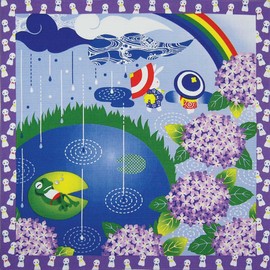 Furoshiki 13868 Shiki Saifu Furoshiki Cotton Shantung 06 Hydrangea