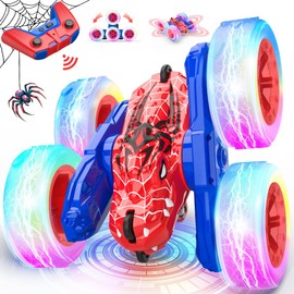 Mieryd Ferngesteuertes Auto, 4 x 4 RC Crawler Stunt Car Toys für Jungen, doppelseitig, um 360 Grad drehbar, Geburtstagsgeschenke für Kinder