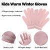 Girls Cat Ear Beanie Winter Hat and Gloves Set Kids