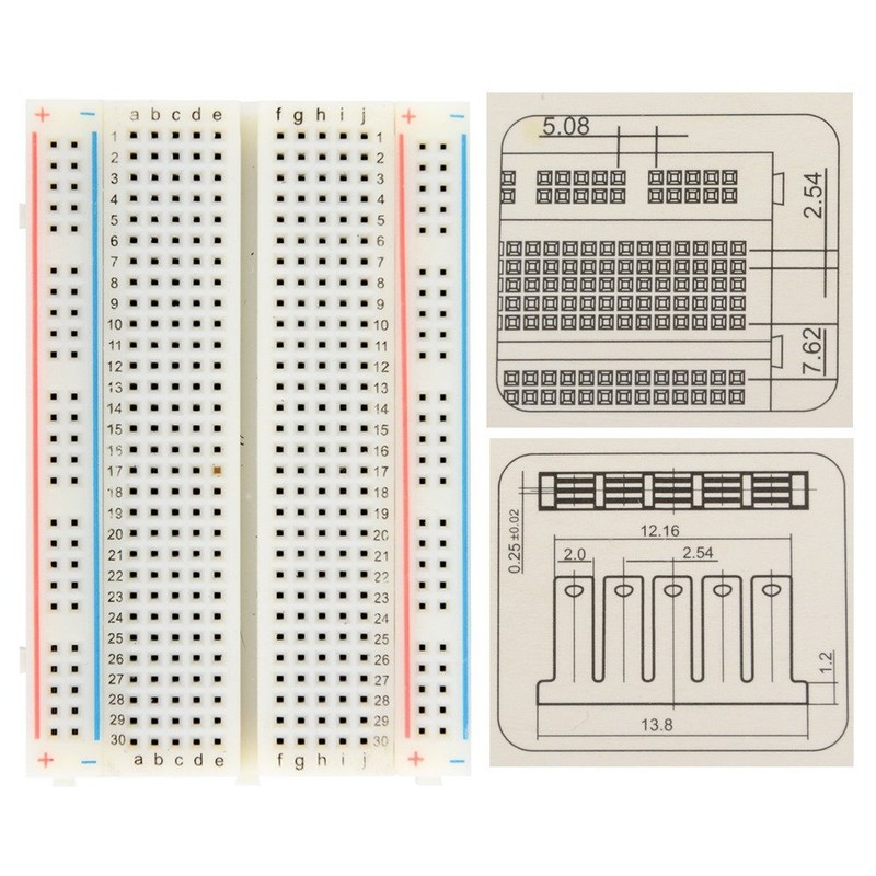 Aihasd 400-point Experiment Breadboard Bread Board 400 Contacts
