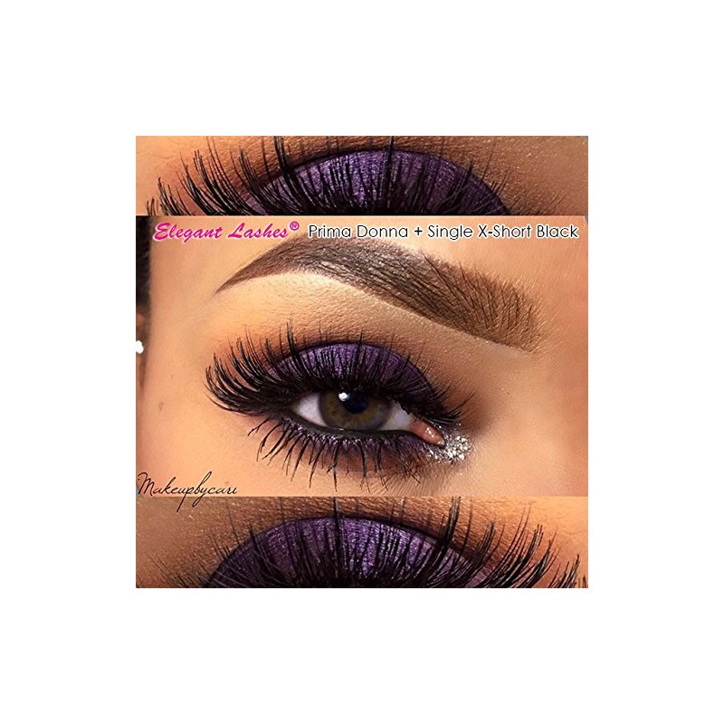 Elegant Lashes Individual Single Short Black Lashes (Single Pack -