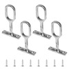 INCREWAY Closet Rod Support, 4Pcs Zinc Alloy Oval Hollow Wardrobe