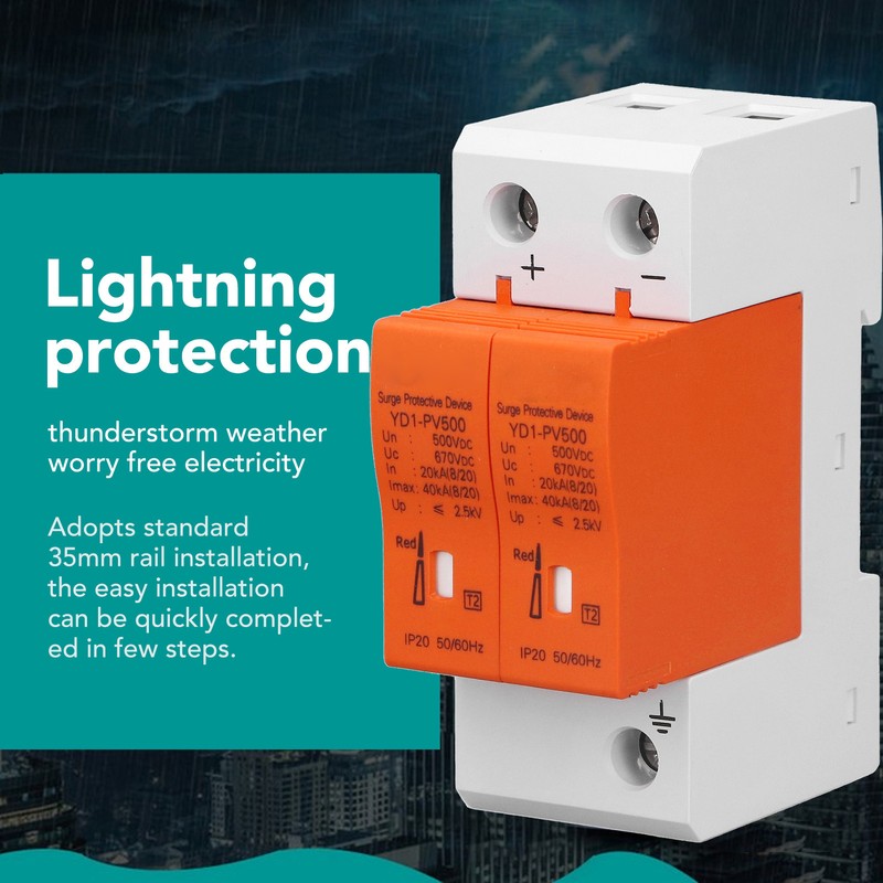 DC Surge Protector Visual Alarm Window Modular Design Protective Arrester