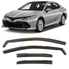 Shatterproof in-Channel Window Rain Guards for Toyota Camry 2018-2024, Window Deflectors, Window Visors for Car, Vent Deflector, 4pcs