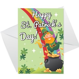 RED OCEAN St Patricks Day Card, Happy St Patrick’s Day - Irish Day Cards with Shamrock, St. Patrick's Day Card for Best Friend, Husband, Wife, Brother, Sister or Partner