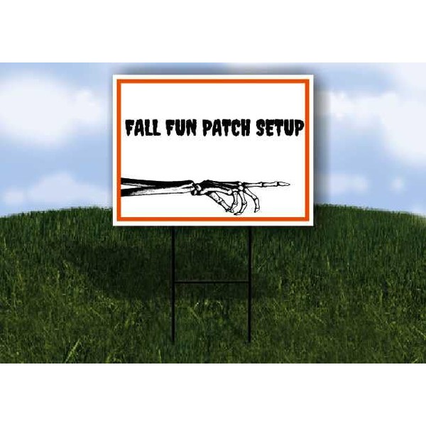 FALL FUN PATCH SETUP Halloween Skeleton Right Arrow Single Sided