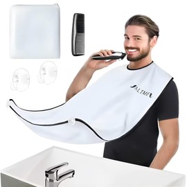 IALTMEI Beard Bib, Non-Stick Beard Apron, Waterproof Beard Trimming Catcher, Breathable Beard Catcher for Shaving, Premium Beard Accessories for Men, Gifts for Men
