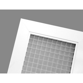 HVAC Premium 6'' x 18'' or 18'' x 6'' Cube Core Eggcrate Return Air Grille - Aluminum Rust Proof - HVAC Vent Duct Cover - White [Outer Dimensions: 7.75'' x 19.75'']