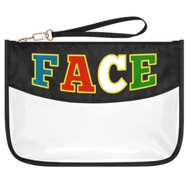 Face Care Bag for Women Zipper Makeup Bag Clear Cosmetic Bag Mother's Day Birthday Graduation Gifts for Girls Daughter Sister Friend Niece Travel Makeup Pouch PVC Toiletry Bag Preppy Storage Bag