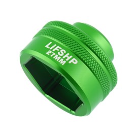 LIFSHP 27MM Oil Filter Socket,3/8" Drive For BMW330i Mercedes Ford Nissan Dodge Hyundai Kia Mini Fiatand Other Vehicles Oil/Fuel Filter Removal Tool-Green