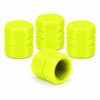 4pcs Luminous Car Tire Valve Caps, Hexagonal Glow-in-the-Dark Tire Valve
