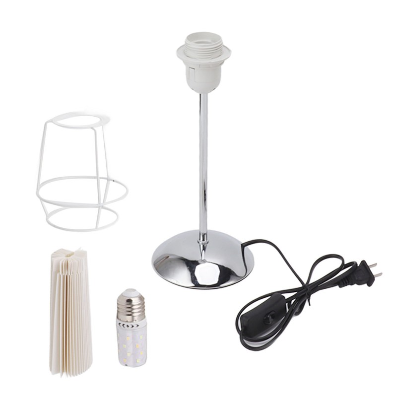 LED Table Lamp Metal Nightstand Bedside Lamp 3 Color with