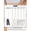 Dokotoo Wide Leg Loose Stretch Jeans for Women Casual High