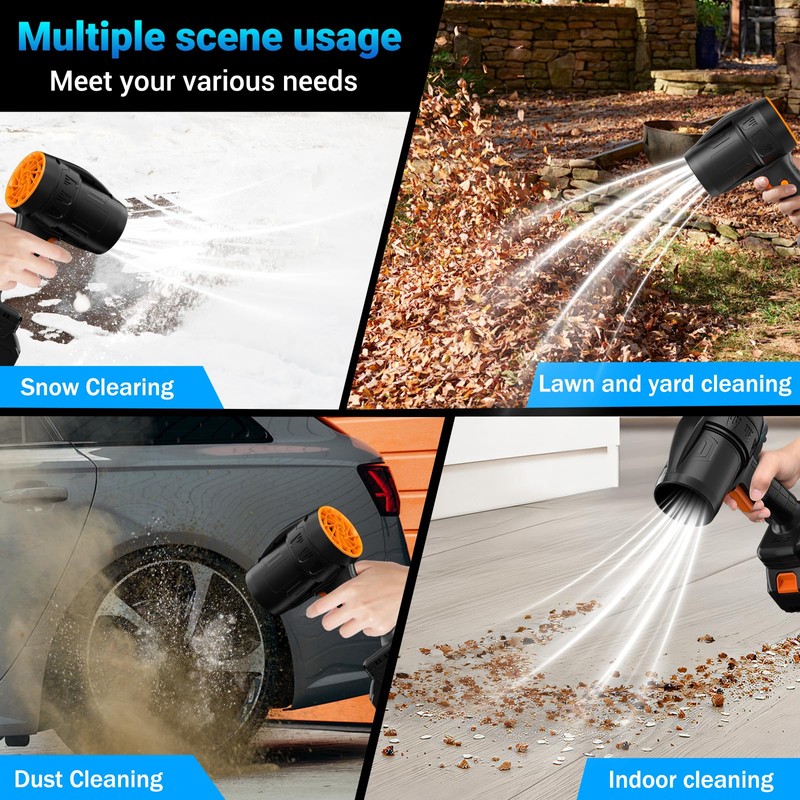 Handheld Electric Cordless Leaf Blower – 500,000RPM Mini Turbo Jet