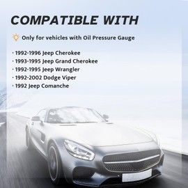 Engine Oil Pressure Sensor Sender Switch, Sending Unit Compatible with 1992 1993 1994 1995 1996 Jeep Cherokee, Grand Cherokee, Wrangler, 1995-2002 Dodge Viper, PS257 56026779 19022006, 1pc