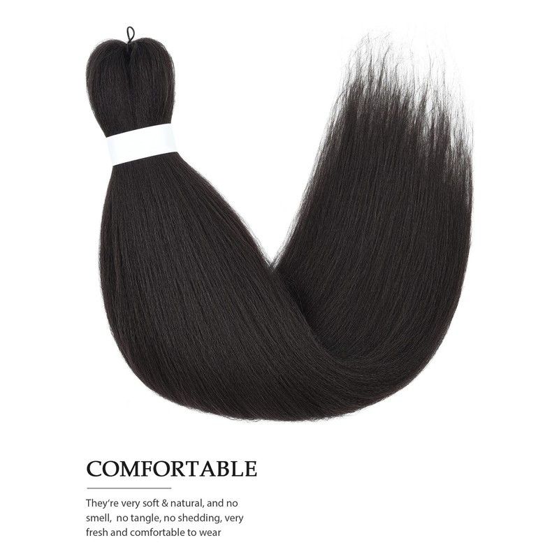 Yamel Pre Stretched Braiding Hair Natural Brown Long 24 inch