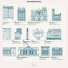 Pop Chart | New York City Buildings Poster | 16"