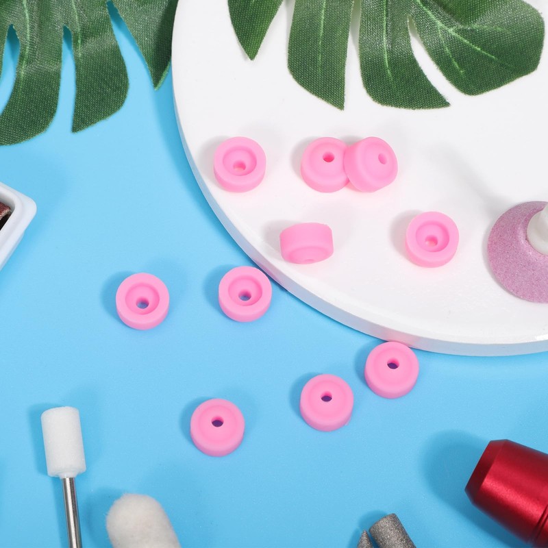 FOMIYES Nail Drill Dust Cover 10 Pcs Drill Dust Caps