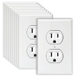 GRITKULTURE Pretend Electrical Outlet Decal Stickers 10 Pack- High-Resolution Hilariously Funny Joke Prank Power Outlet Decals, Wall Outlet Decal Gag Is Great For Office and Airport