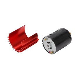 BRDI 2 Speed Gearbox 370 Brushed Motor, High Efficiency Metal Gear Reliable Metal RC Gearbox Brush Motor for WPLRC Car High Speed (Red)