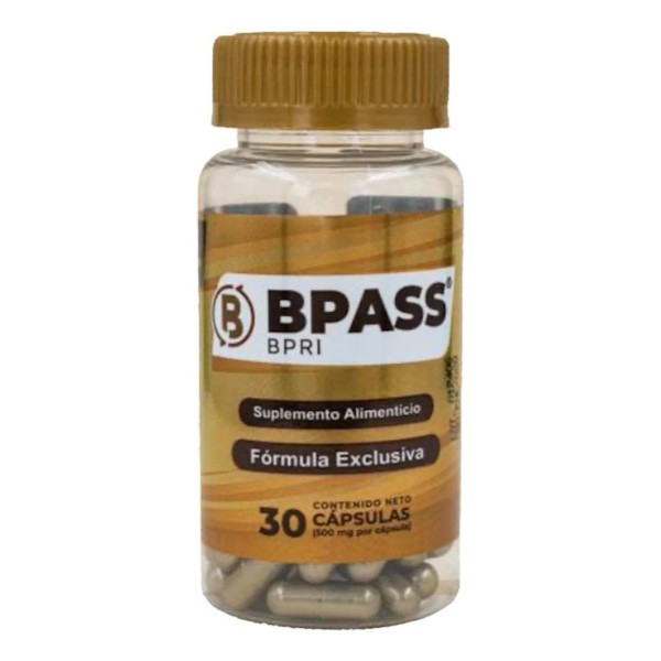 Bypass 30 Capsulas Inhibidor De Apetito 100% Natural Sabor insaboro