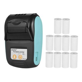 Sunydog Thermal Receipt Printer,PT-210 Portable Thermal Printer Handheld 58mm Receipt Printer for Retail Stores Restaurants Factories Logistics,10 Paper Rolls