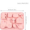 EPYHREHM 9 Cavity Farm Theme Silicone Chocolate Molds Pumpkin Tractor