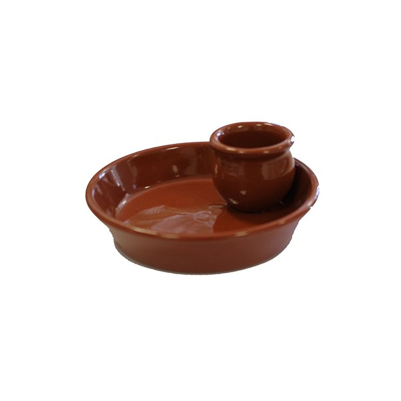 Fackelmann Small Olive Wood Plate, Ceramic, Brown, Plato Aceitunero