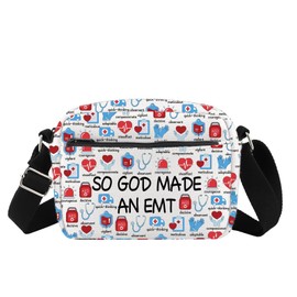 WSNANG Emergency Medical Technician Gift So God Made An EMT Crossbody Bag EMT Appreciation Messenger Bag (God EMT)