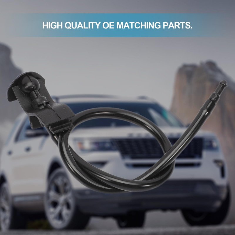 Anlseiod 2Pcs Front Windshield Wiper Washer Jet Nozzles Hose Kit