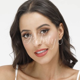 3 pair 925 Sterling Silver Large Hoop Earrings Circle Big Hoops Earring for Women sterling silver hoops earrings of 25/30/40mm